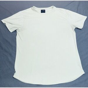 CUTS Curve-Hem Shirt Mens Medium Light Green Solid Stretch Tee Top Sz Lg